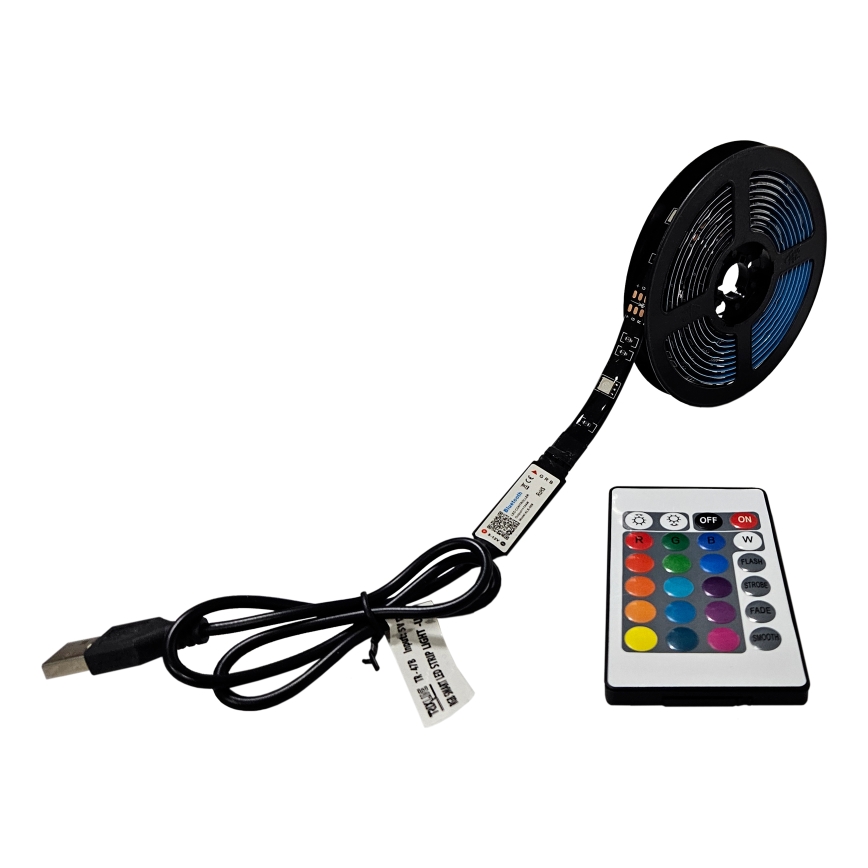 LED RGB Hämardatav valgusriba LED/6W/5V USB 2 m + kaugjuhtimispult