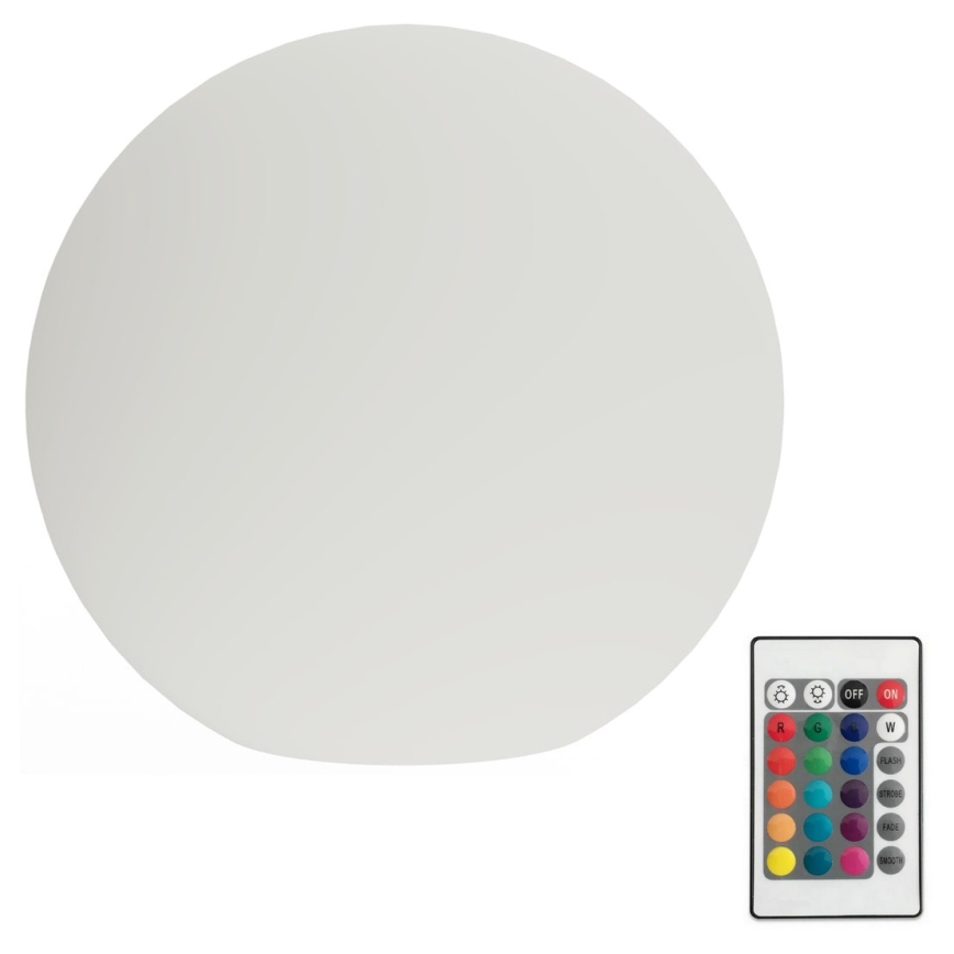 LED RGB Hämardatav väli lamp GLOBO 1xE27/8,5W/230V d. 40 cm IP44 + kaugjuhtimispult