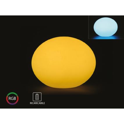 LED RGB Hämardatav väli lamp LED/1W/5V 1000 mAh 20cm IP67 + kaugjuhtimispult