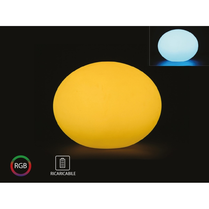 LED RGB Hämardatav väli lamp LED/1W/5V 1000 mAh 20cm IP67 + kaugjuhtimispult
