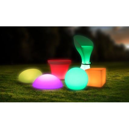 LED RGB Hämardatav väli lamp LED/1W/5V 1000 mAh 20cm IP67 + kaugjuhtimispult
