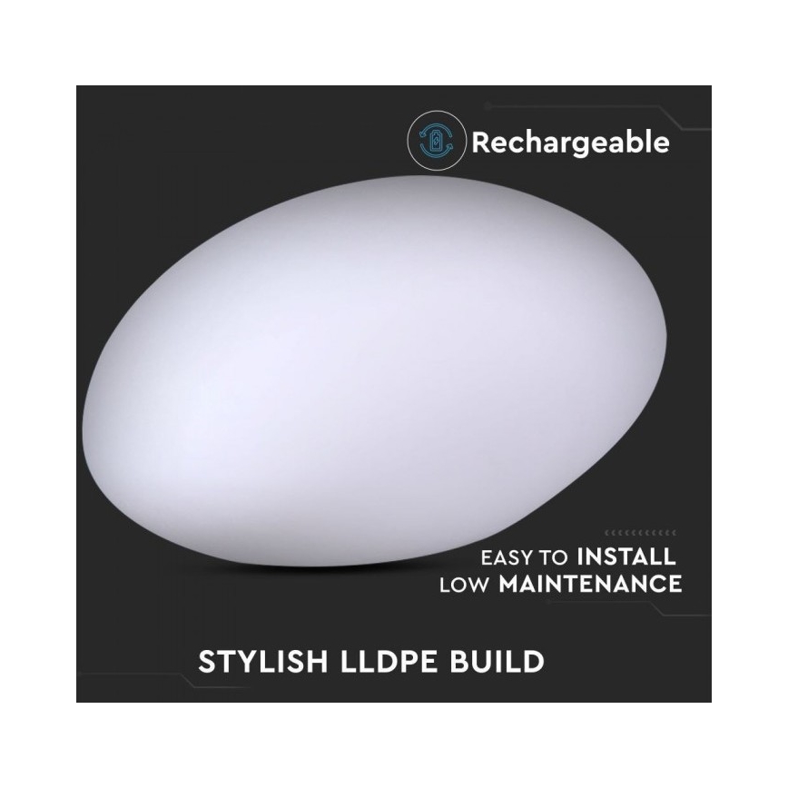 LED RGB Hämardatav väli lamp LED/1W/5V 28cm IP67 1000 mAh + kaugjuhtimispult