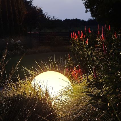 LED RGB Hämardatav välilamp GLOBO 1xE27/8,5W/230V d. 30 cm IP44 + kaugjuhtimispult
