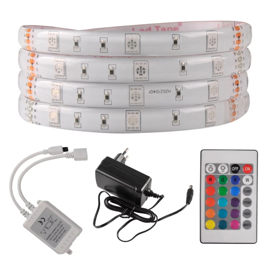 LED RGB Hämardatav väliriba 5m LED/14W/12V IP65 + pult