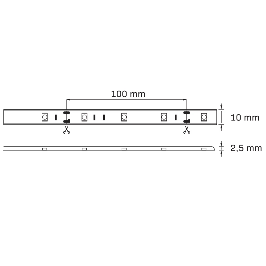 LED RGB Hämardatav väliriba 5m LED/14W/12V IP65 + pult