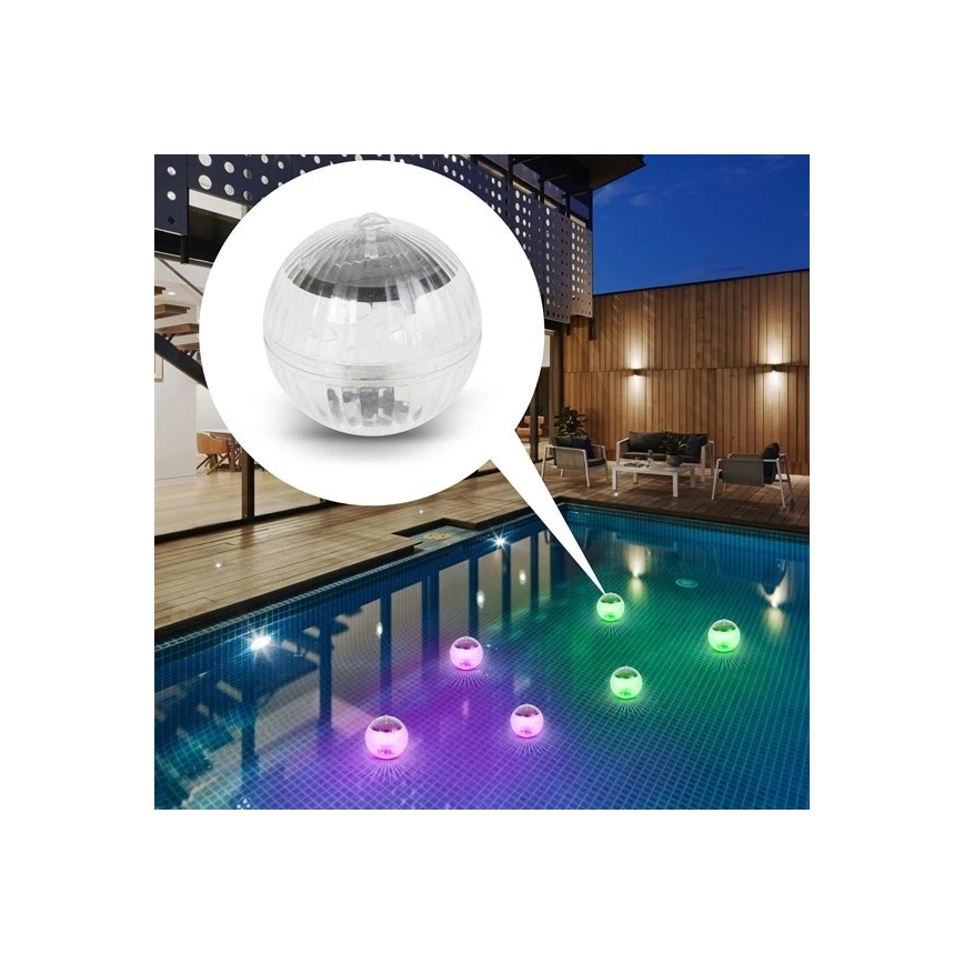 LED RGB Hämarusanduriga päikesevalgusti basseinile LED/1,2V/600 mAh IP65