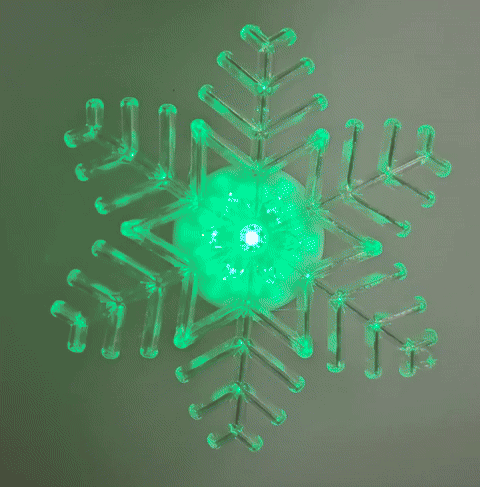 LED RGB jõulukaunistus iminapaga LED/3xLR44 lumehelves