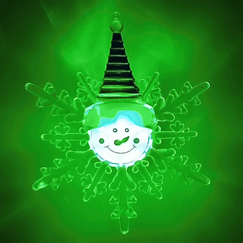 LED RGB jõulukaunistus iminapaga LED/3xLR44 lumememm punane/sinine/roheline