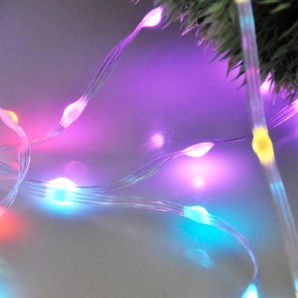 LED RGB jõulukett LED/10W/5V 10 m USB + kaugjuhtimispult