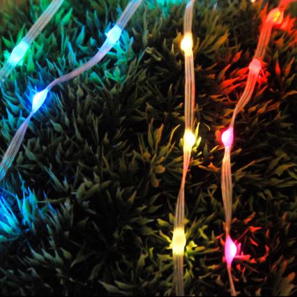 LED RGB jõulukett LED/10W/5V 10 m USB + kaugjuhtimispult