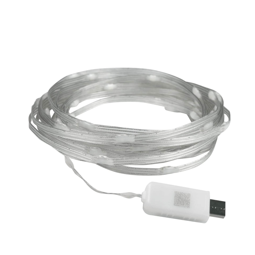 LED RGB jõulukett LED/10W/5V 10 m USB + kaugjuhtimispult