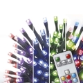 LED RGB Jõuluteemaline väli valguskett 120xLED/72 režiimi 15m IP44 + pult