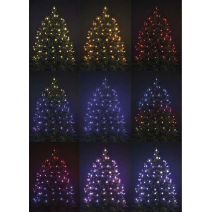 LED RGB Jõuluteemaline väli valguskett 120xLED/72 režiimi 15m IP44 + pult