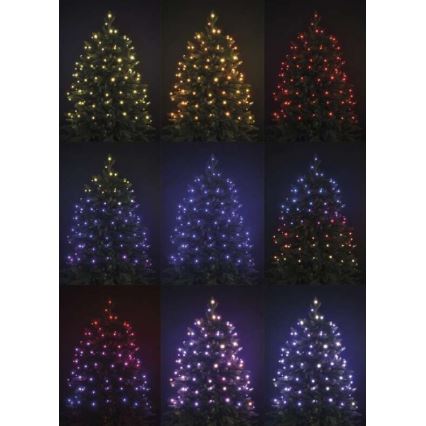LED RGB Jõuluteemaline väli valguskett 160xLED/72 režiimi 19m IP44 + pult