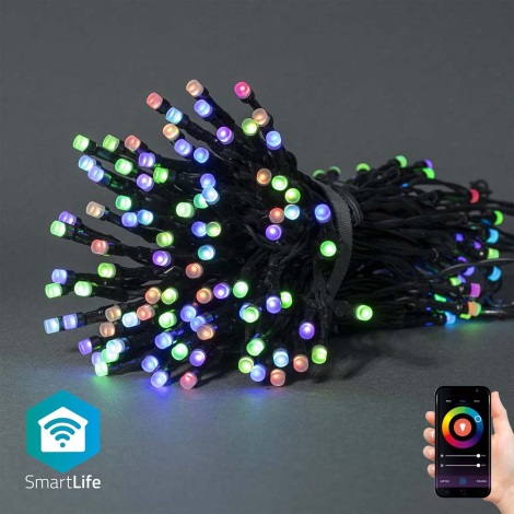 LED RGB Jõuluteemaline väli valguskett 84xLED/8 funktsiooni 13m IP65 Wi-Fi Tuya