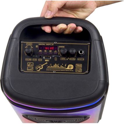 LED RGB Laetav kõlar mikrofoniga 400W/2400 mAh + kaugjuhtimispult