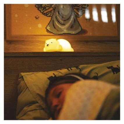 LED RGB laetav puutetundlik öövalgus LED/3,7V 1200 mAh karu