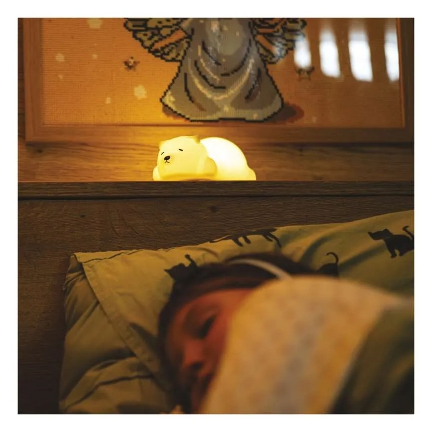 LED RGB laetav puutetundlik öövalgus LED/3,7V 1200 mAh karu