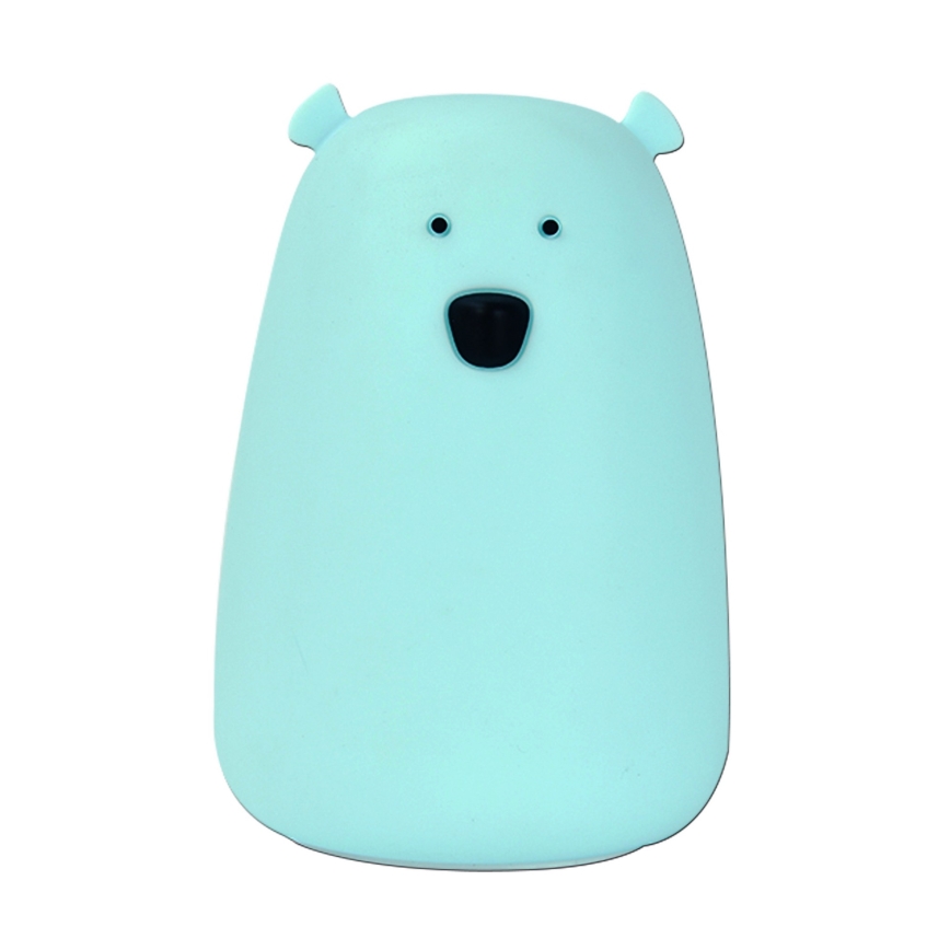 LED RGB Laste puutetundlik väike lamp BEAR LED/0,8W/5V sinine