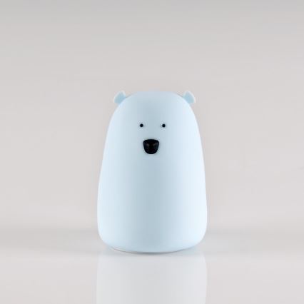 LED RGB Laste puutetundlik väike lamp BEAR LED/0,8W/5V sinine