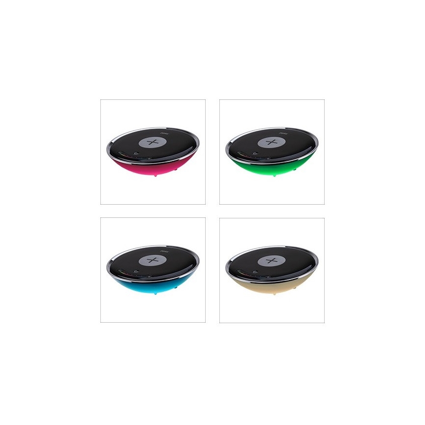 LED RGB Laualamp juhtmevaba laadijaga CHARGER LED/10W/230V
