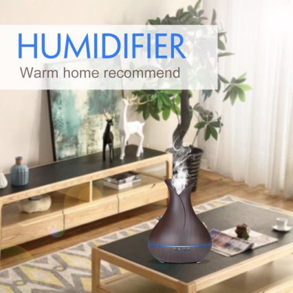 LED RGB Õhuniisuti ja ionisaator 400 ml