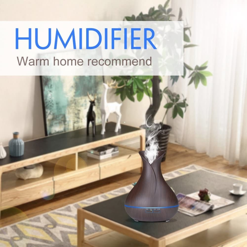 LED RGB Õhuniisuti ja ionisaator 400 ml