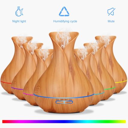 LED RGB Õhuniisuti ja ionisaator 400 ml