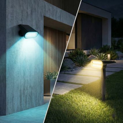 LED RGB päikeselamp 2-ühes LED/3,7V 1200 mAh IP54 must