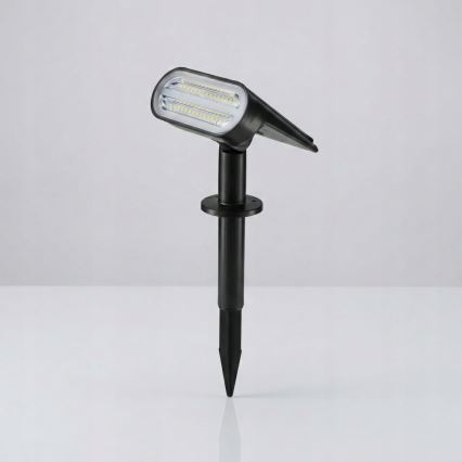 LED RGB päikeselamp 2-ühes LED/3,7V 1200 mAh IP54 must