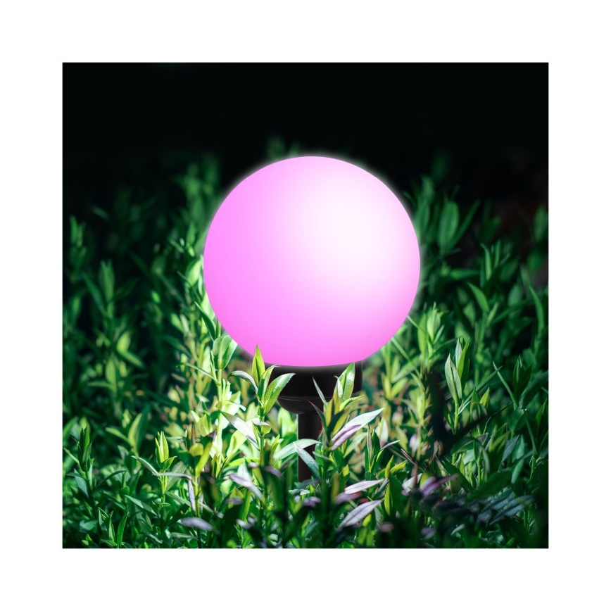 LED RGB päikeselamp SPHERE, LED/1,2 V, IP44, 200 mAh, läbimõõt 20 cm