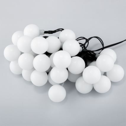 LED RGB Päikesepaneeliga valguskett PARTY 30xLED/1,2V 400 mAh 3,9 m IP44