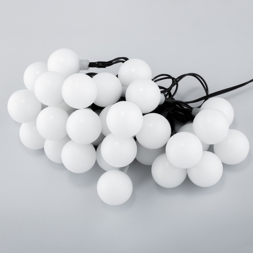 LED RGB Päikesepaneeliga valguskett PARTY 30xLED/1,2V 400 mAh 3,9 m IP44