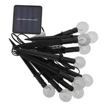 LED RGB päikesevalgusti 10xLED/1,2V 300 mAh IP44 must