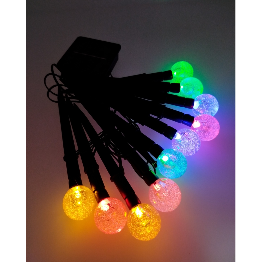 LED RGB päikesevalgusti 10xLED/1,2V 300 mAh IP44 must