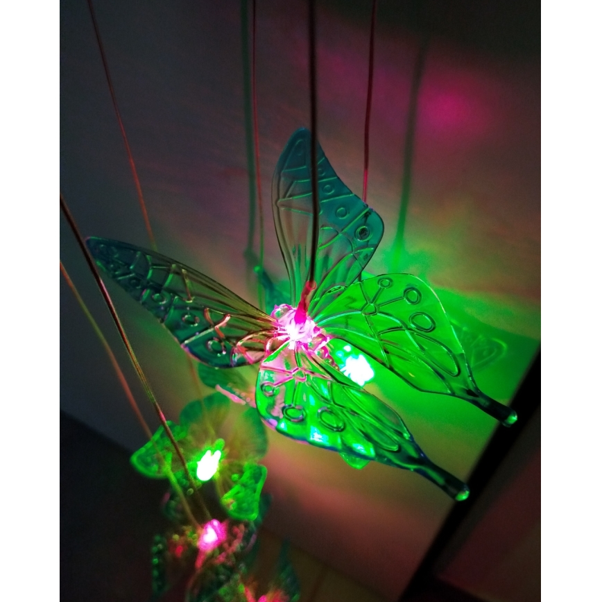 LED RGB päikesevalgusti 6xLED/1,2V 300 mAh IP44 liblikakujuline