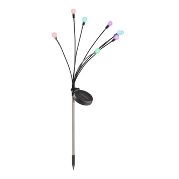 LED RGB päikesevalgusti FIORINI 8xLED/1,2V 600 mAh IP44 must