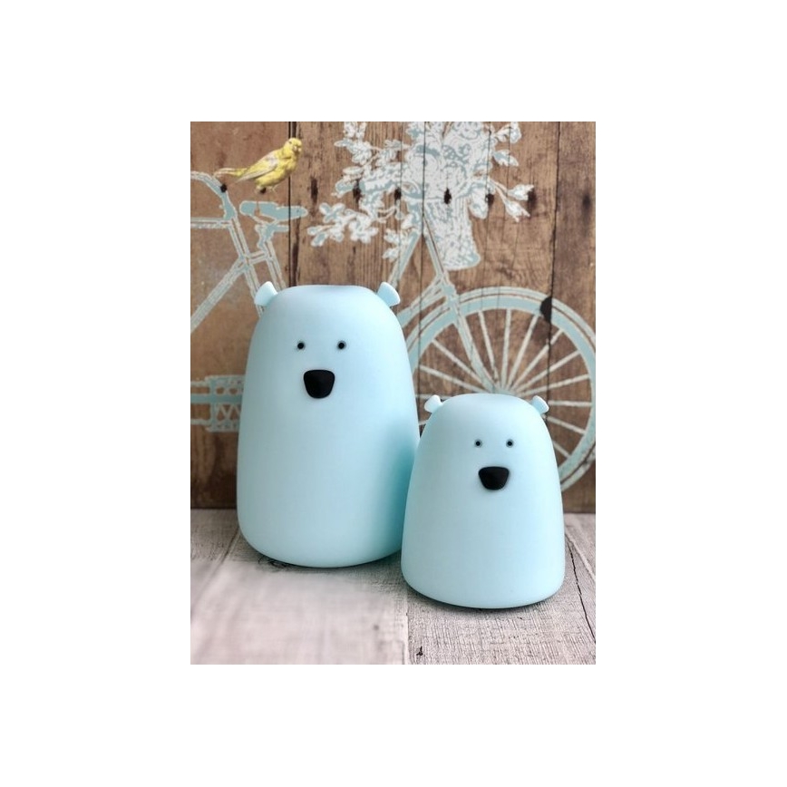 LED RGB Puutetundlik lamp lastele BEAR LED/0,8W/5V valge + USB