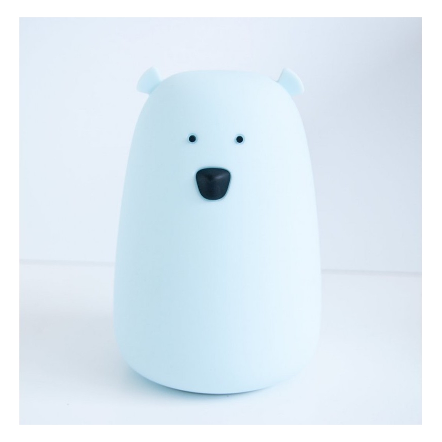 LED RGB Puutetundlik lamp lastele BEAR LED/0,8W/5V valge + USB