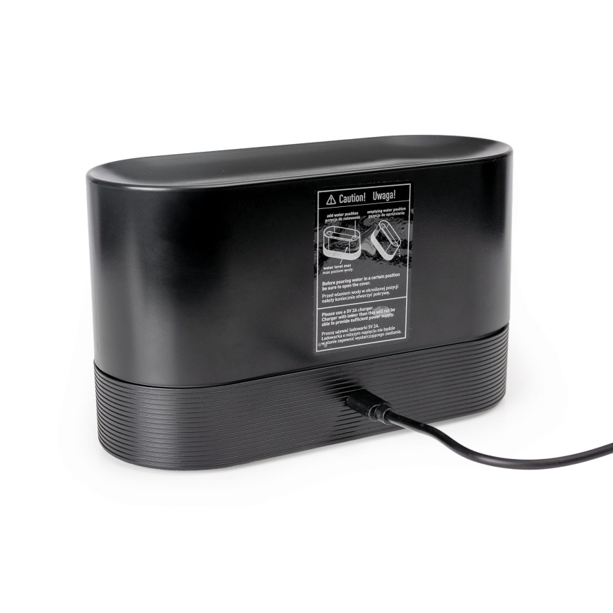 LED RGB Ultraheli aroomidifuuser ja õhuniisuti tagatulega 180ml must