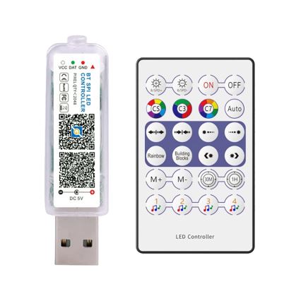 LED RGB Valguskett LED/10W/5V 10 m USB + kaugjuhtimispult