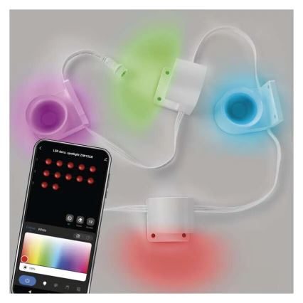 LED RGBIC+CCT Dekoratiivne valguskett kohtvalgustusega GoSmart - pikendus 4xLED/7W/230V 85 cm Wi-Fi Tuya