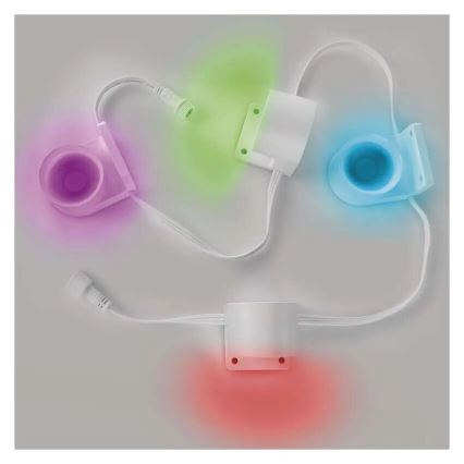 LED RGBIC+CCT Dekoratiivne valguskett kohtvalgustusega GoSmart - pikendus 4xLED/7W/230V 85 cm Wi-Fi Tuya