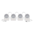 LED RGBIC+CCT Dekoratiivne valguskett kohtvalgustusega GoSmart - pikendus 4xLED/7W/230V 85 cm Wi-Fi Tuya