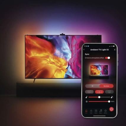 LED RGBIC Hämardatav valgusriba telerile GoSmart LED/24W/230V 55“