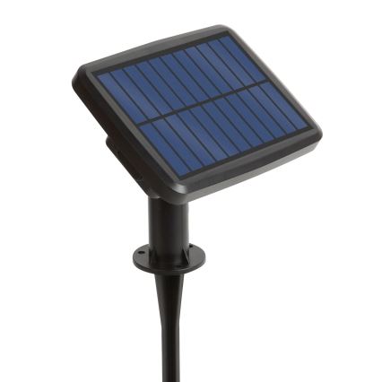 LED RGBIC hämardatav päikesepatareiga valguskett 30xLED/1,3W/3,7/5V 2200 mAh 14,37 m IP65 must + kaugjuhtimispult