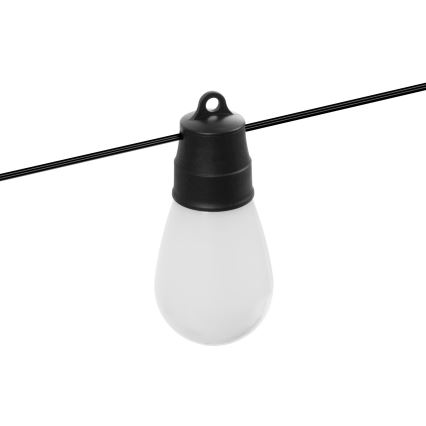 LED RGBIC hämardatav päikesetoitega valgusketi 15xLED/1,3W/3,7/5V 2200 mAh 8 m IP65 must + kaugjuhtimispult