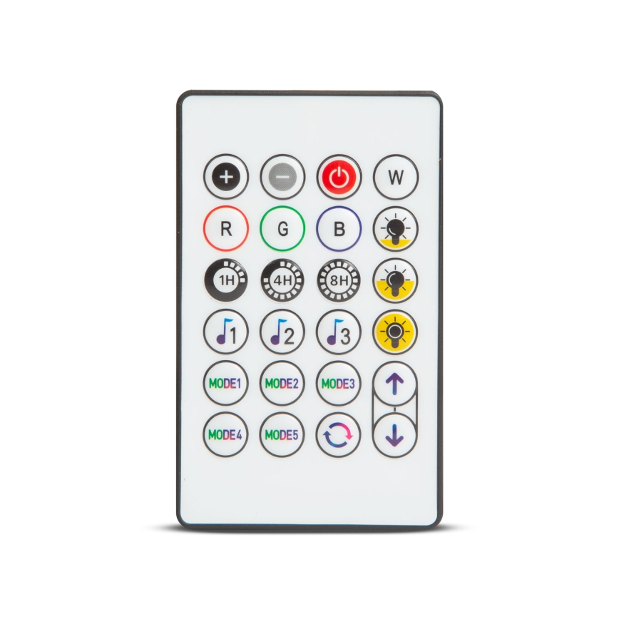 LED RGBIC hämardatav päikesetoitega valgusketi 15xLED/1,3W/3,7/5V 2200 mAh 8 m IP65 must + kaugjuhtimispult