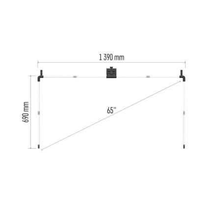 LED RGBIC Riba esemele TV GoSmart LED/24W/230V 65“