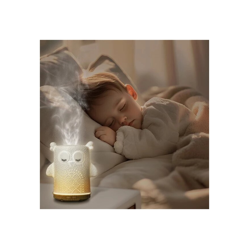 LED RGBW Aroomihajuti LED/8W/230V 100 ml öökull